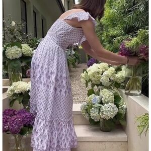 Cleobella Christina Lavender Printed Midi Dress